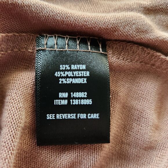 Torrid Tan Lightweight Knit Long Sleeve Sharkbite Turtleneck Tunic Top Plus 2X - Picture 14 of 15